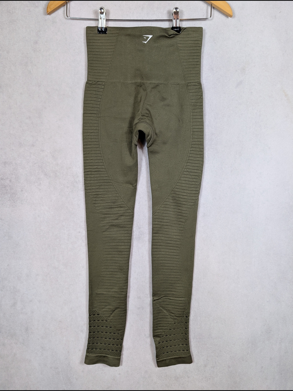 Gymshark Olive Green High Waisted Seamless Leggings Women's Size XS - Picture 7 of 9